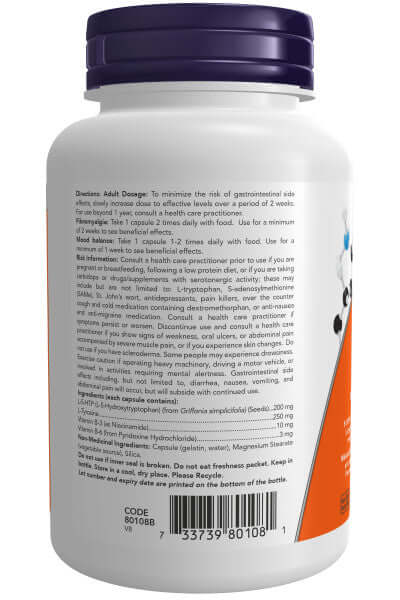 Now 5-HTP 200 mg 60 Veg Capsules - Image 3
