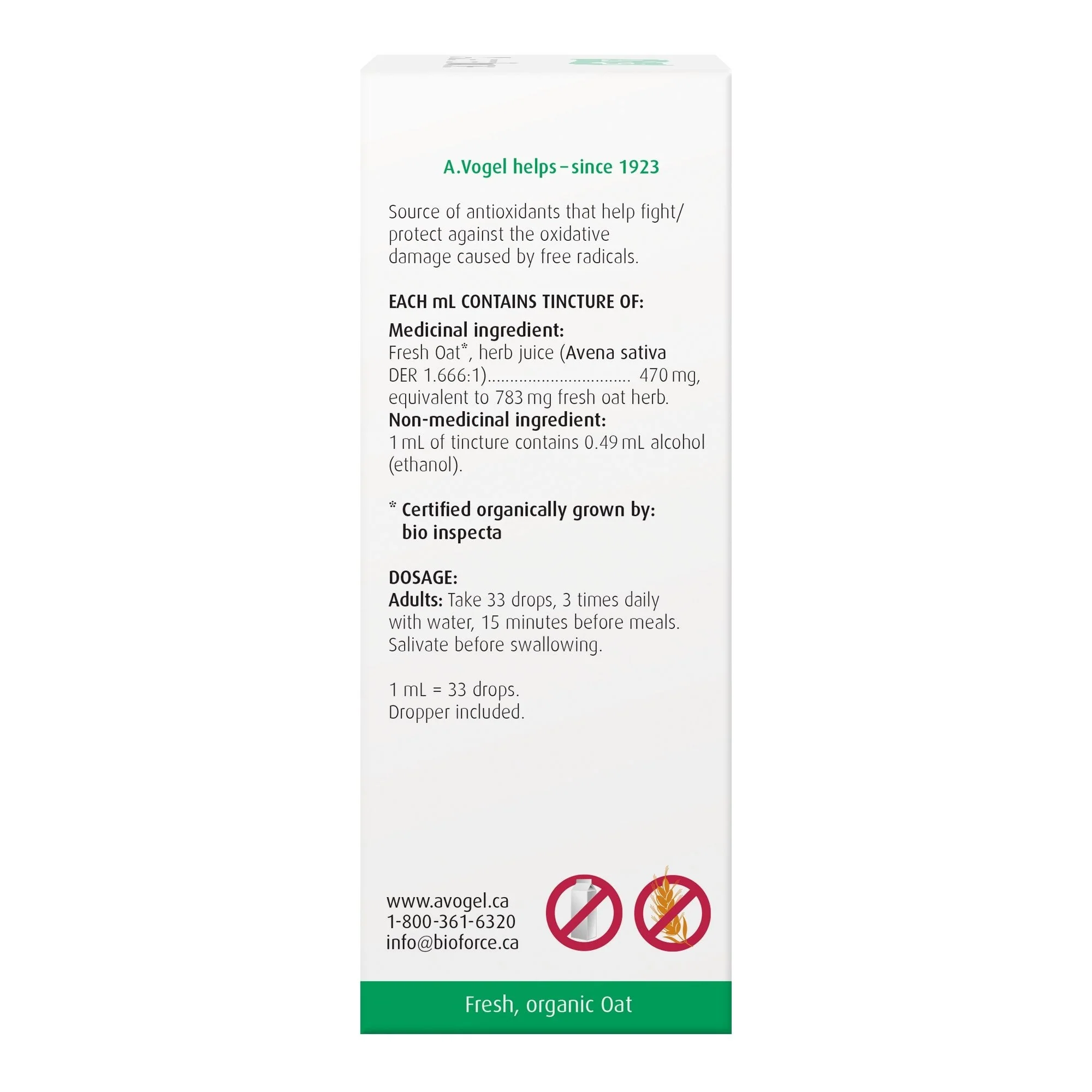 A.Vogel Avenaforce Fresh Avena Sativa Antioxidant Extract 50mL - Image 4