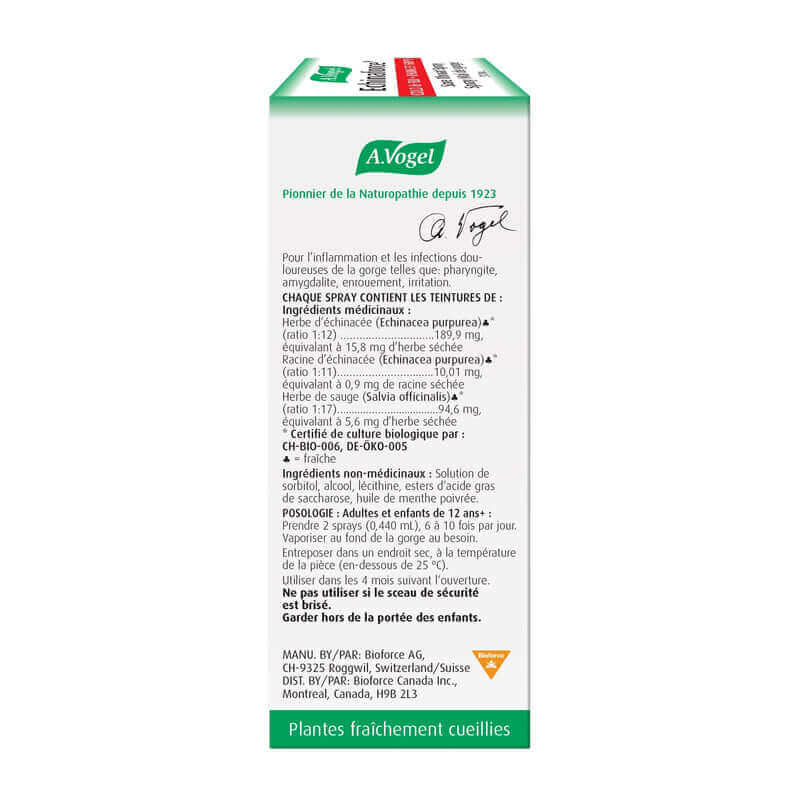 A. Vogel Echinaforce Sore Throat Spray Fast Acting Relief 30mL - Image 4