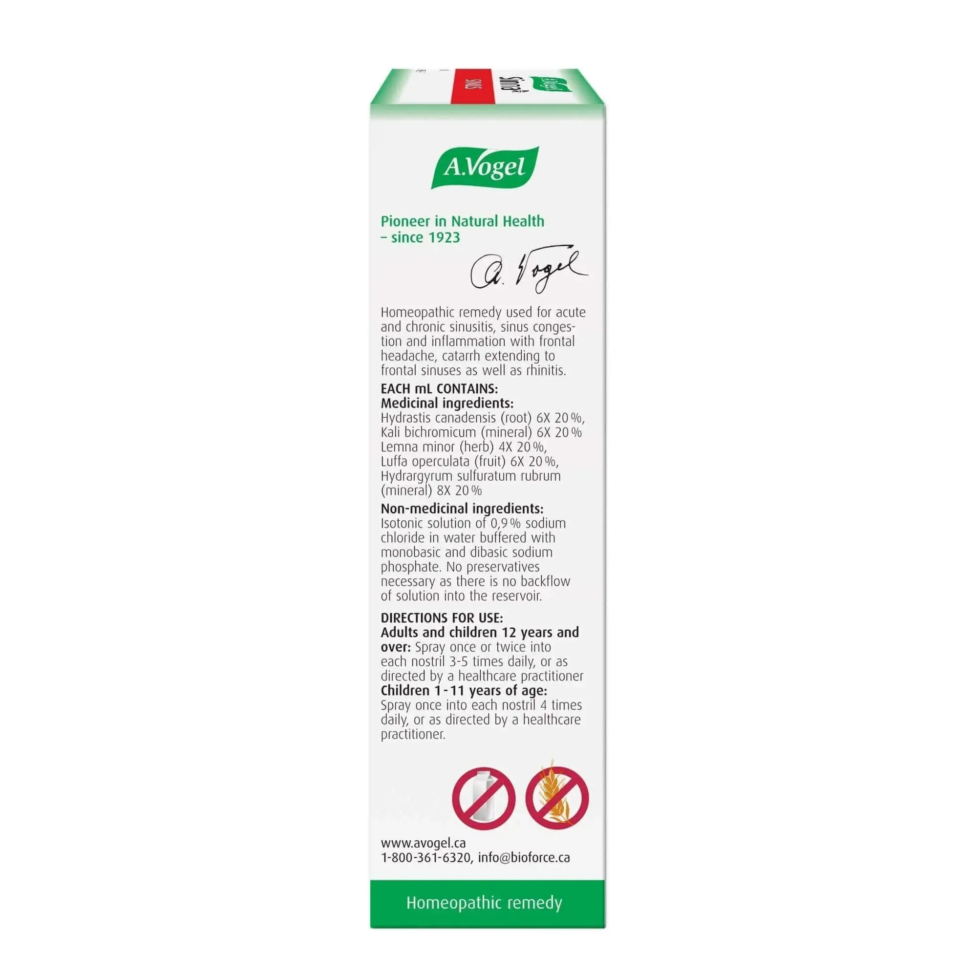 A Vogel Sinna Nasal Spray For Sinus Congestion and Blocked Nose 20mL - Image 2