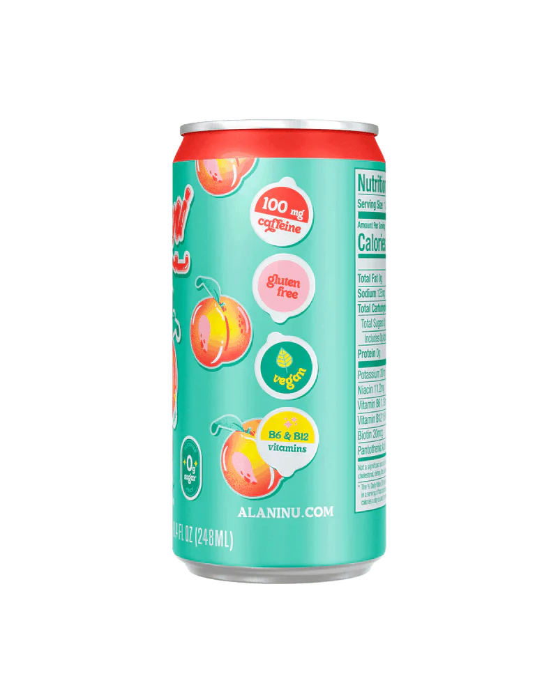 Alani Nu Cosmic Juicy Peach Energy Drink 355mL - Image 2