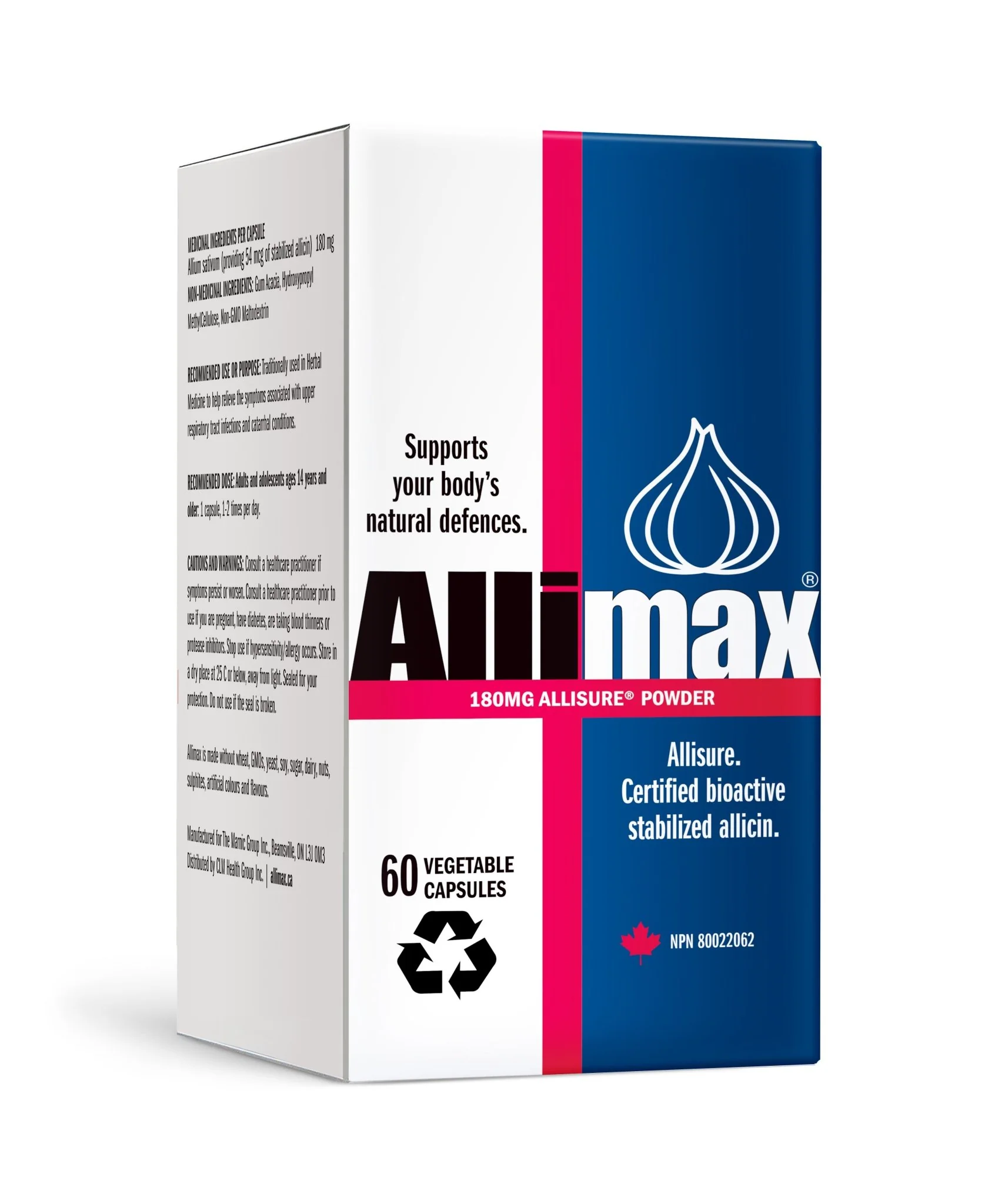Allimax 180 mg Allisure Powder Veg Capsules - Image 3