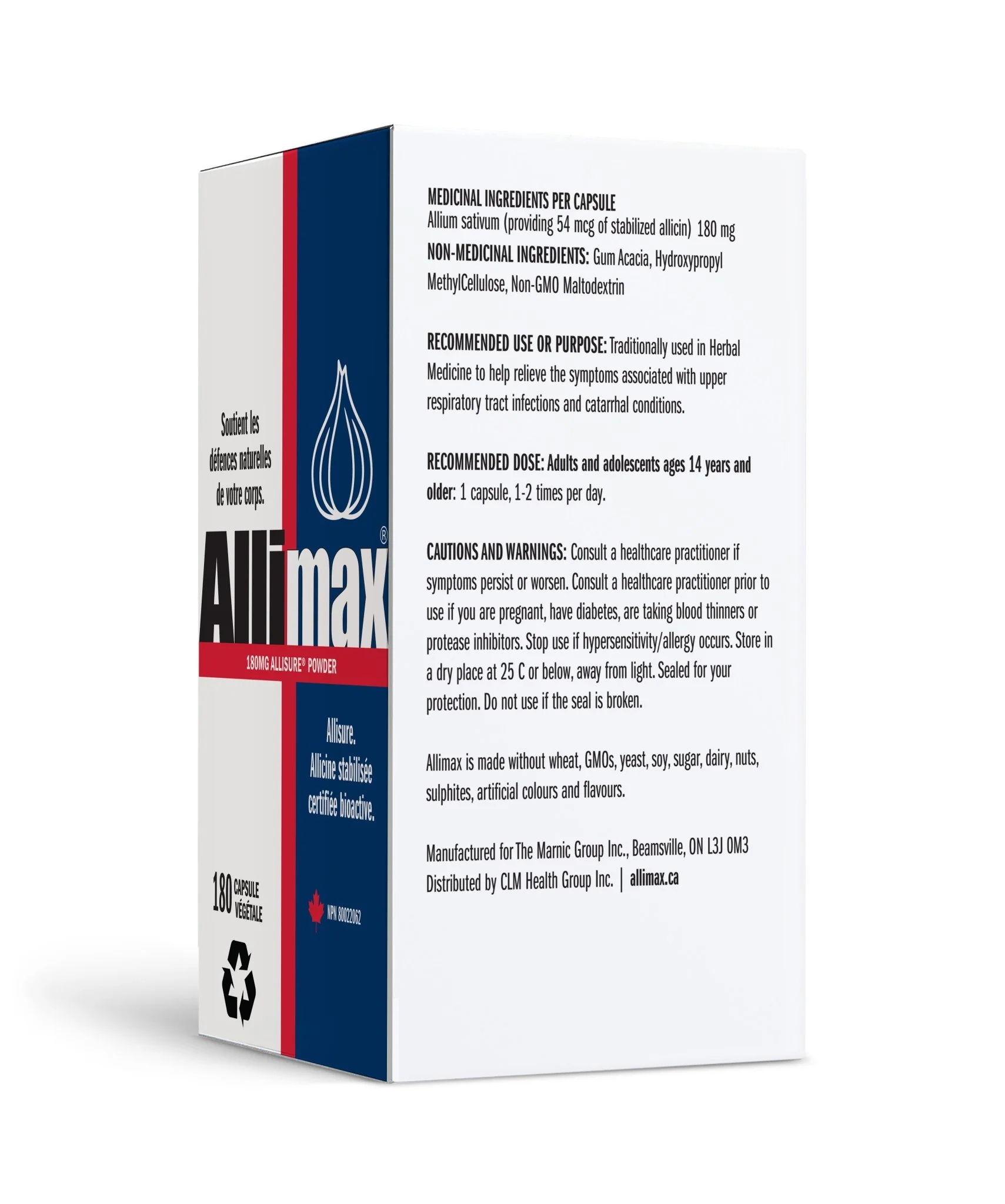 Allimax 180 mg Allisure Powder Veg Capsules - Image 8