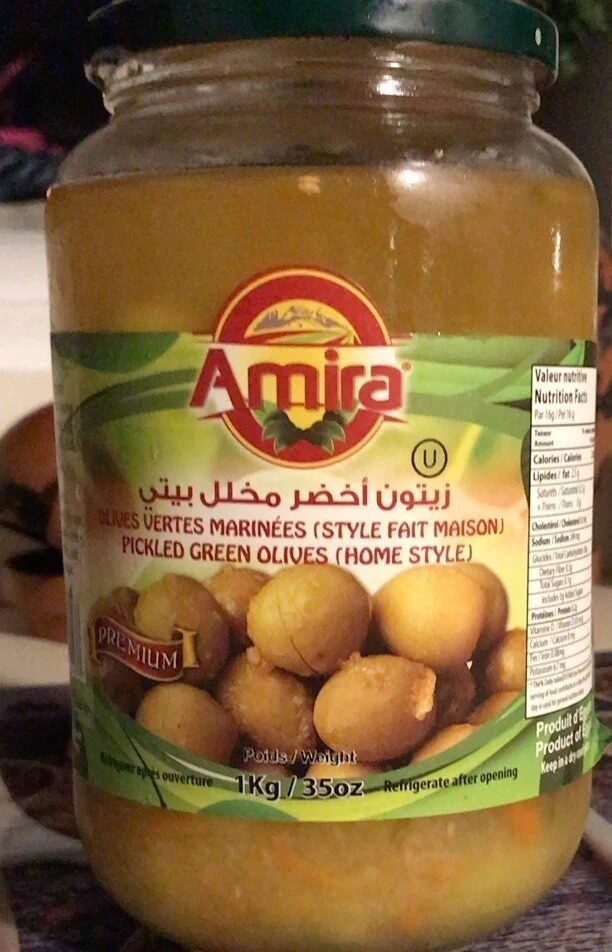 Amira Pickled Green Olives 1Kg