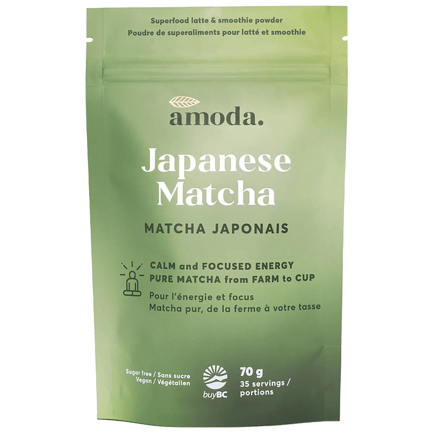 Amoda Japanese Matcha 70 Grams, 35 Servings