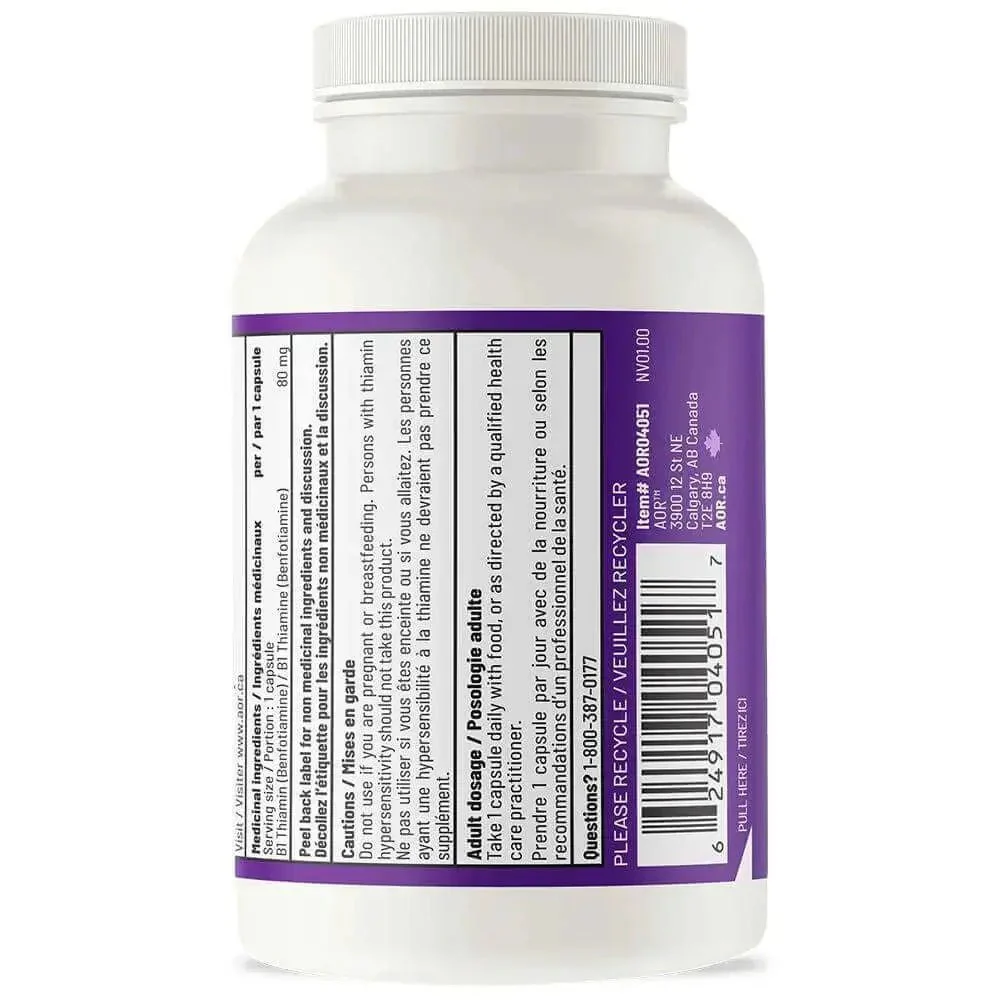 AOR Benfotiamine 120 Vegi Capsules - Image 2