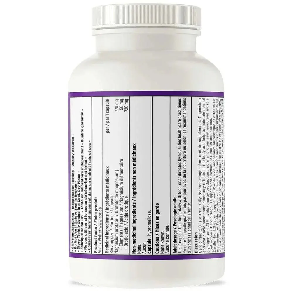 AOR Cardio MAG 2.0  120 Vegi Capsules - Image 3