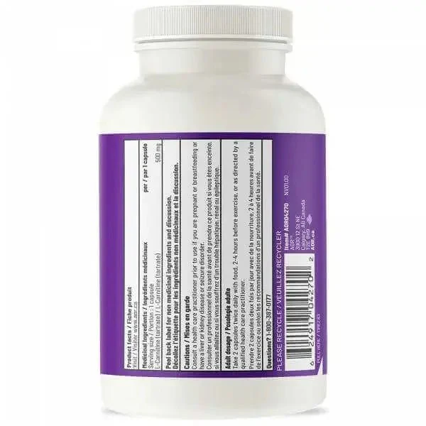 AOR L-Carnitine 500 mg 120 Vegi Capsules - Image 2