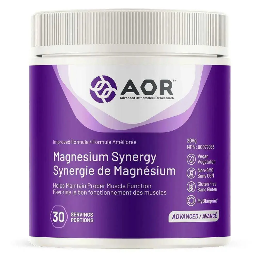 AOR Magnesium Synergy 209 Grams, 30 Servings