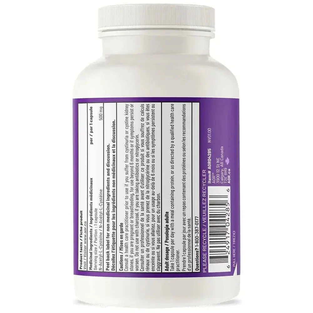 AOR N-A-C 500 mg Veg Capsules - Image 3