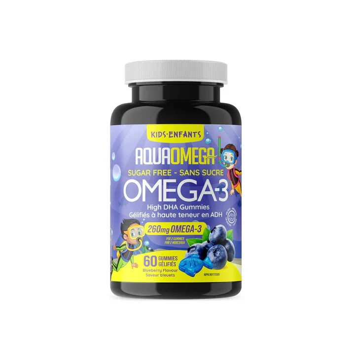 Aqua Omega Kids High DHA Omega3 60 Gummies