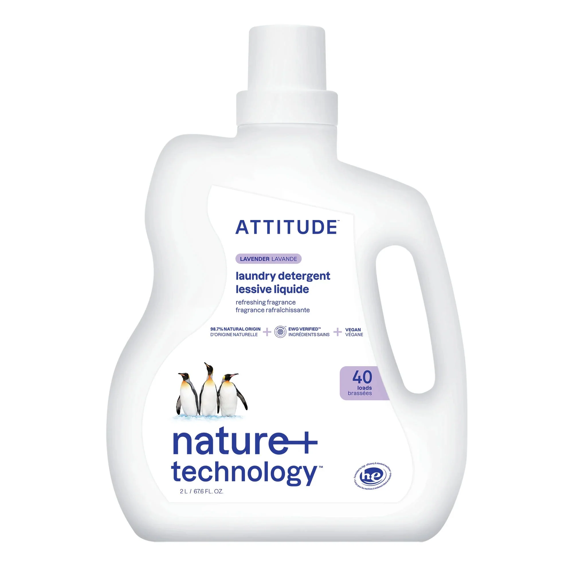 Attitude Laundry Detergent, Lavender 2L 40 Loads