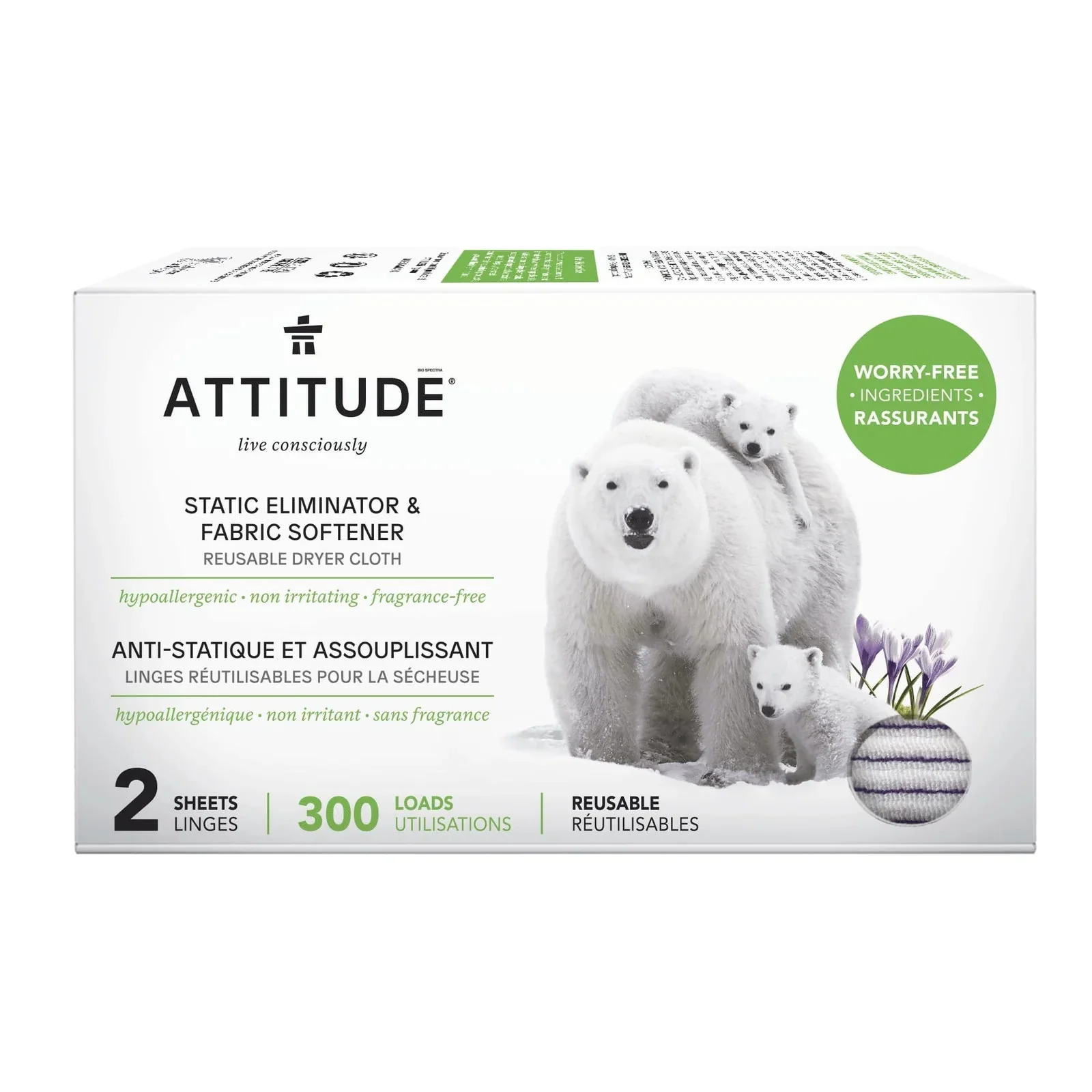 Attitude Static Eliminator & Softener 2 Sheets 300 Loads