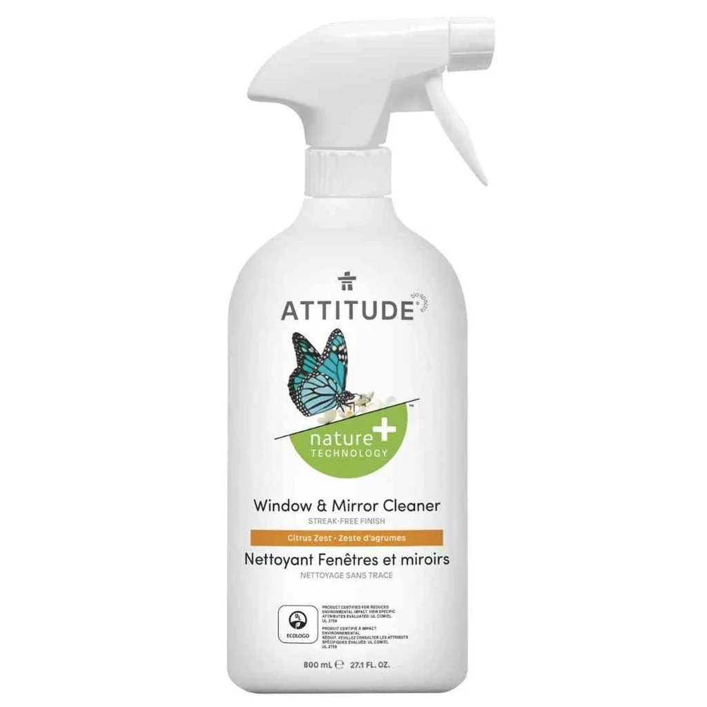 Attitude Windoww & Mirror Cleaner 800mL, Citrus Zest