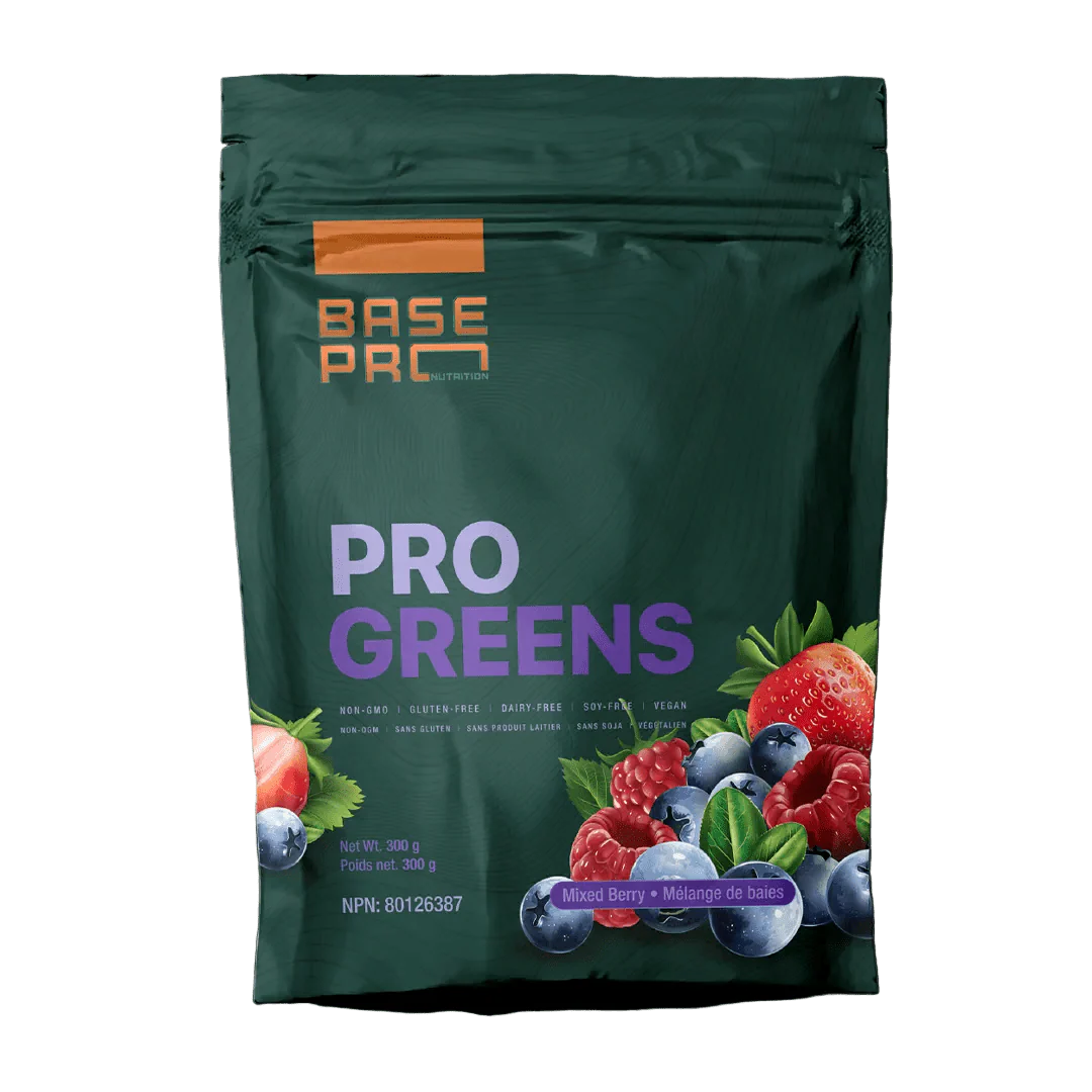 Base Pro Nutrition Pro Greens Powder- Mixed Berry 300 grams