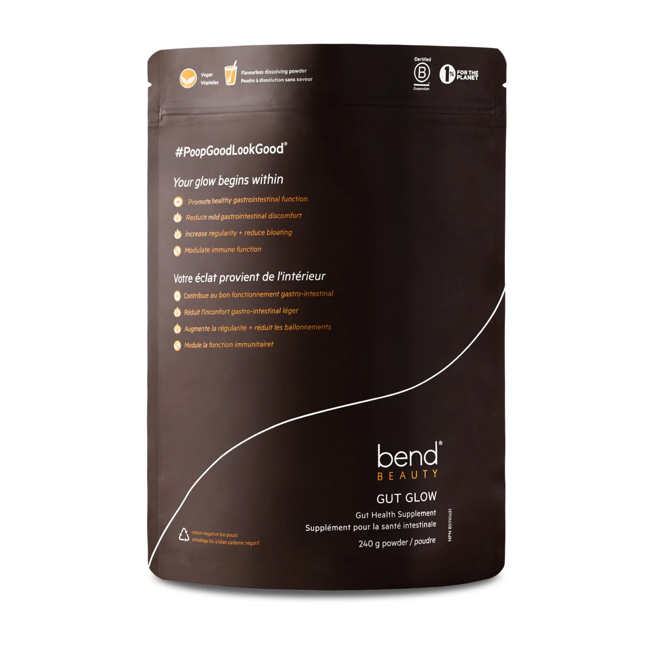 Bend Beauty Gut Glow 240 Grams Powder