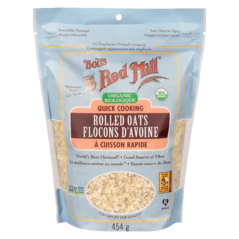 Bob's Red Mill Organic Quick Cooking Rolled Oats 454 Grams