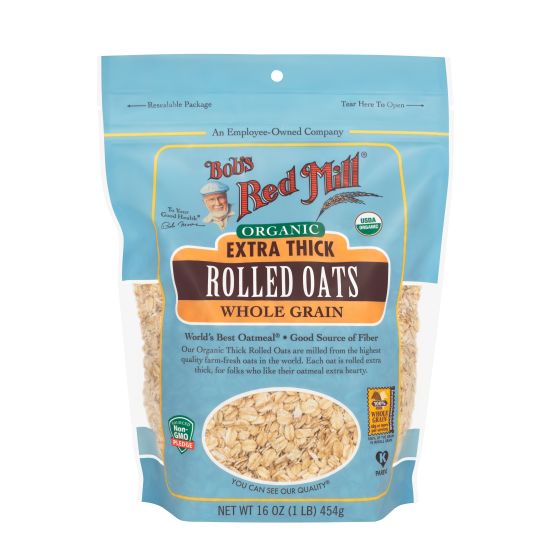 Bob's Red Mill Organic Extra Thick Rolled Oats 454 Grams