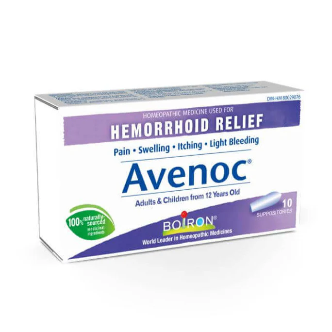 Boiron Avenoc 10 Suppositories, Hemorrhoid Relief