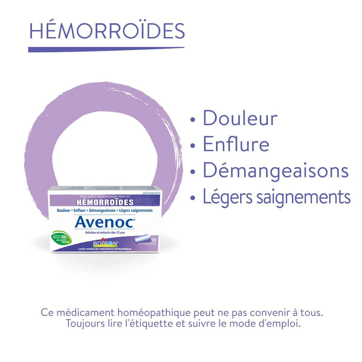 Boiron Avenoc 10 Suppositories, Hemorrhoid Relief - Image 2