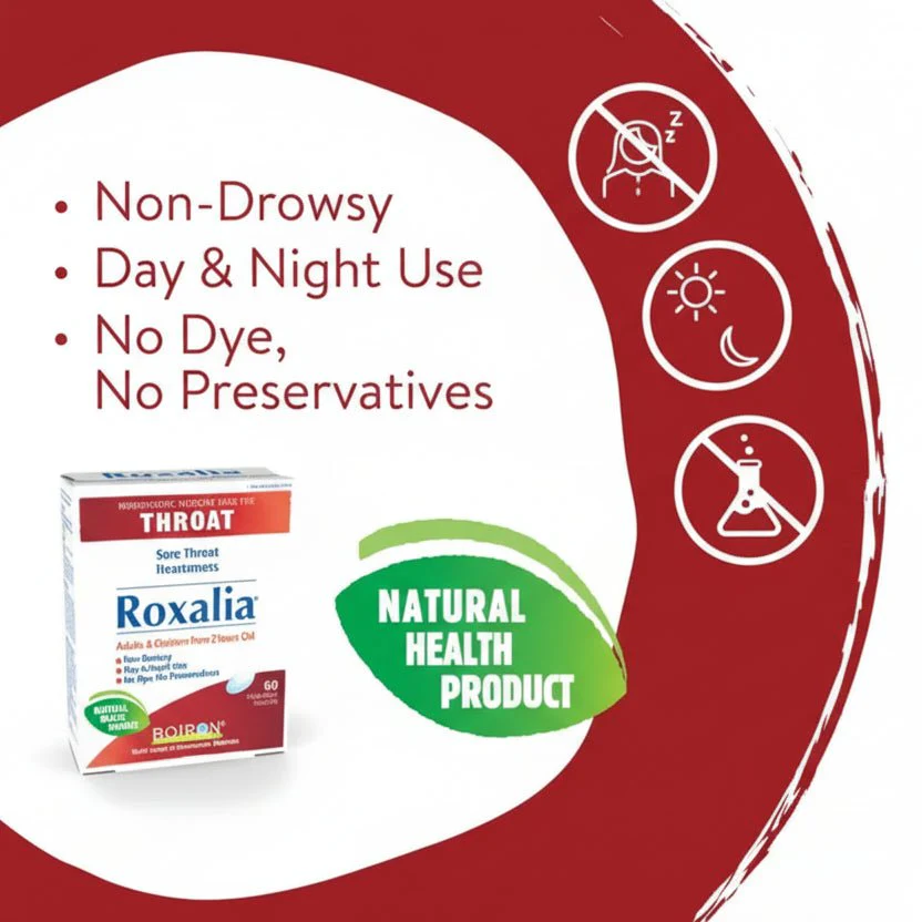 Boiron Roxalia 60 Chewable Tablets, Sore Throat - Image 3