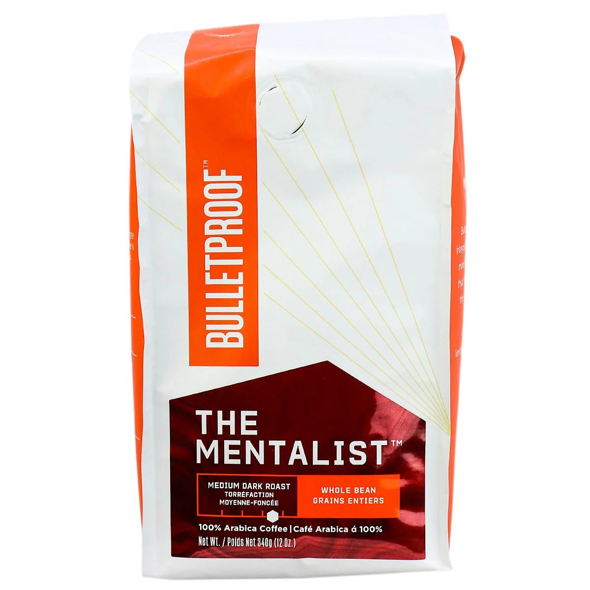 Bulletproof The Mentalist Medium Dark Roast Whole Bean Coffee, 340 Grams