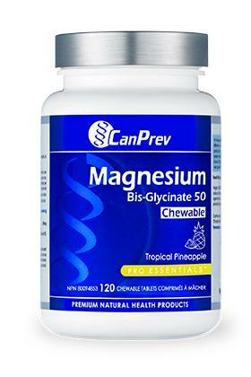 CanPrev Magnesium Bis-Glycinate 50 mg 120 Chewable Tablets
