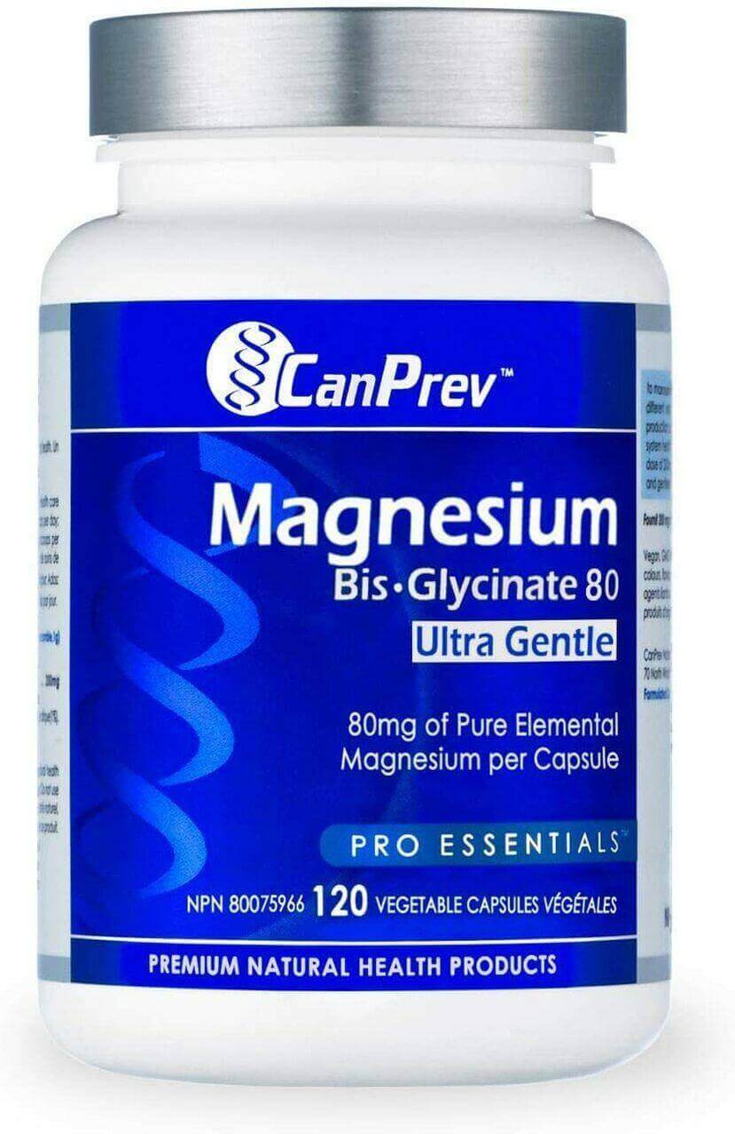 CanPrev Magnesium Bis-Glycinate 80 Ultra Gentle 120 Capsules
