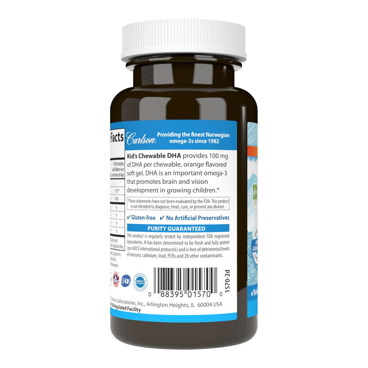 Carlson Kid's Chewable DHA 60 Softgels - Image 3