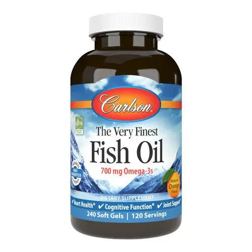 Carlson The Very Finest Fish Oil 240 Softgels, Orange Flavour