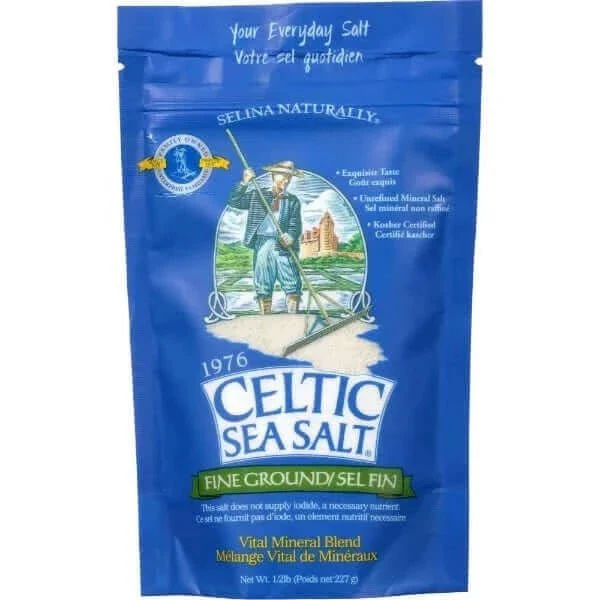 Celtic Sea Salt Fine Ground Resealable Bag 227 Grams