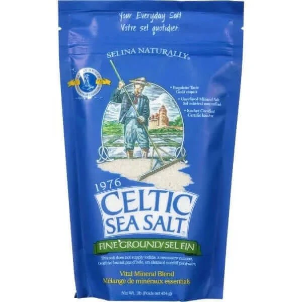 Celtic Sea Salt Fine Ground Resealable Bag 457 Grams