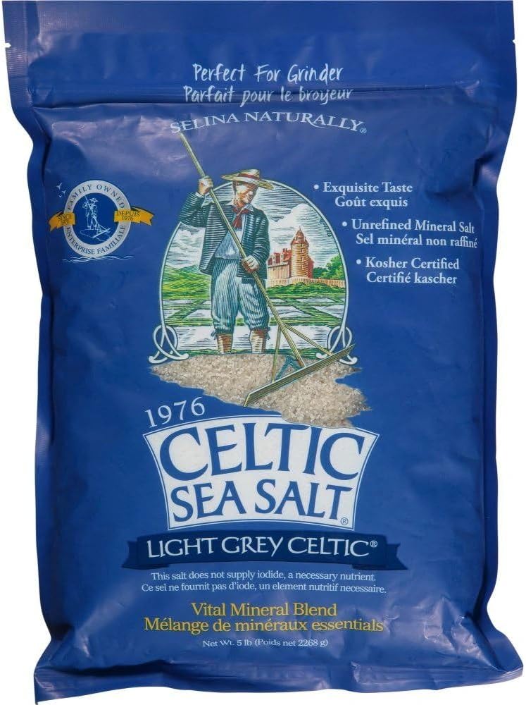 Celtic Sea Salt Light Grey Resealable Bag 5 Lb