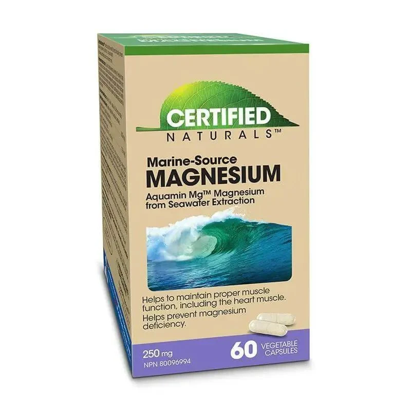 Certified Naturals™ Marine-Source Magnesium 60 Veg Capsules with Aquamin Mg