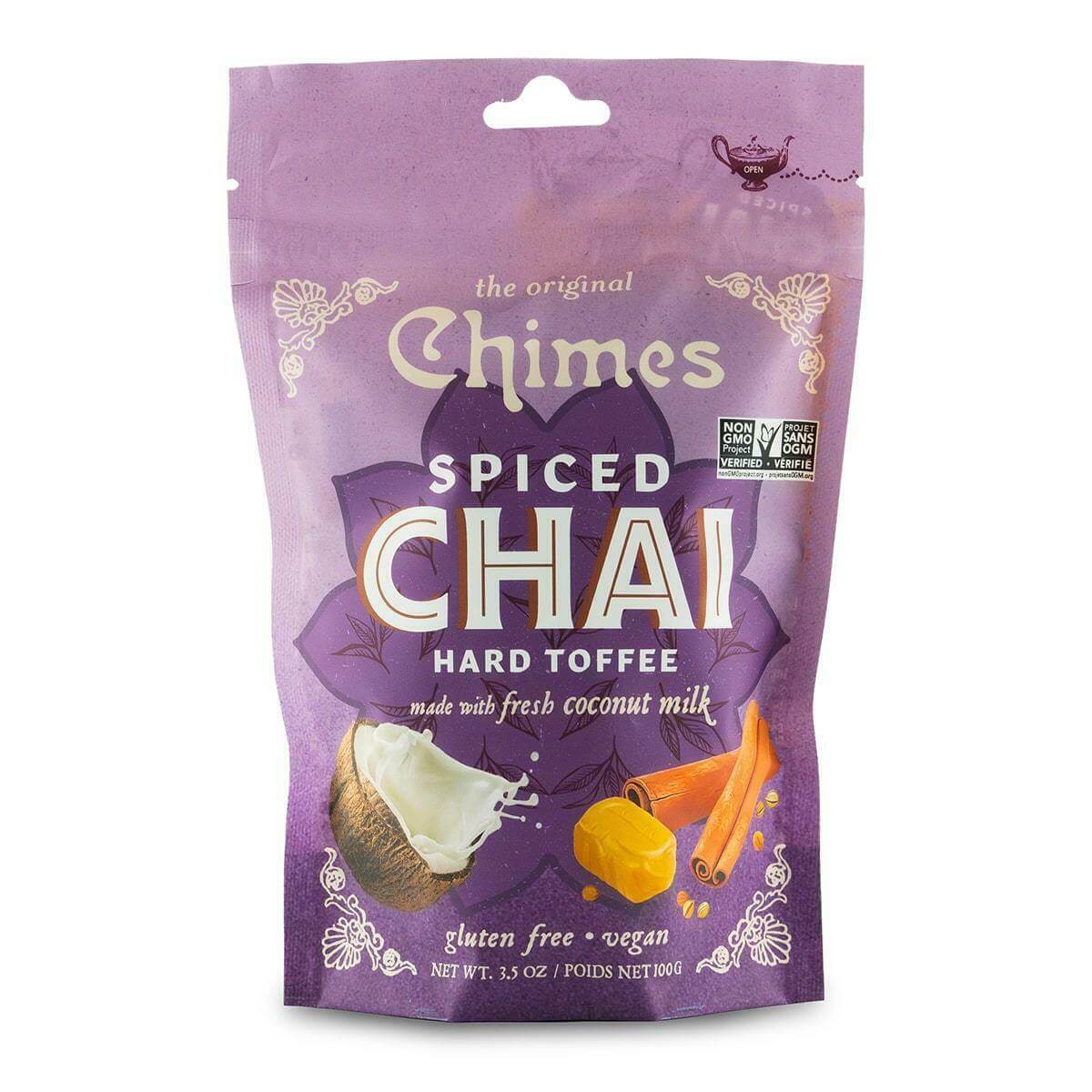 Chimes Coconut Spiced Chai Toffee Candy 100 Grams