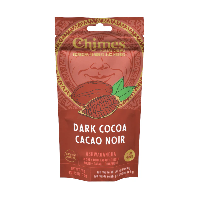 Chimes Dark Cocoa Adaptogen Herbal Chews 72 Grams