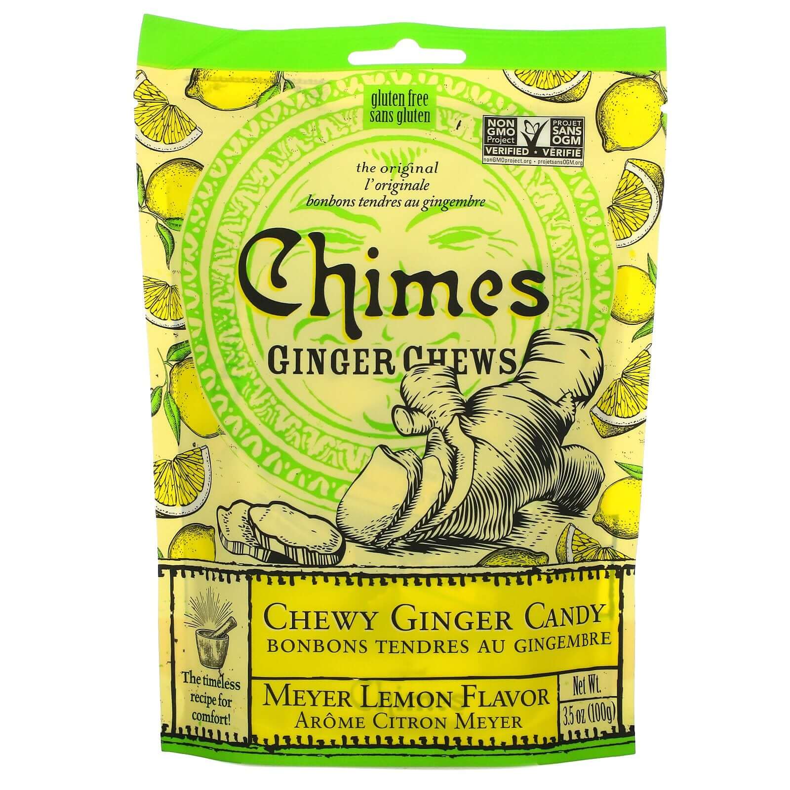 Chimes Ginger Chews 100 Grams Mayer Lemon Flavour