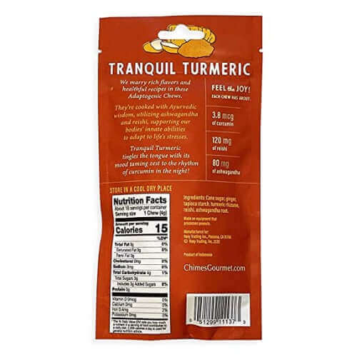 Chimes Tranquil Turmeric Ginger Candy 72 Grams - Image 2