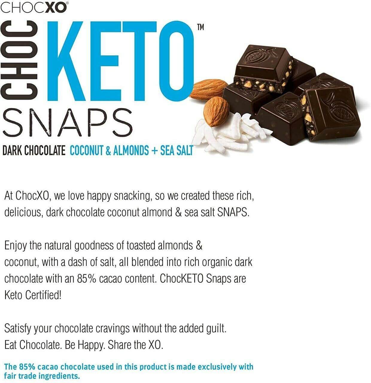 CHOCXO Keto Snaps Almond 98 Grams - Image 2