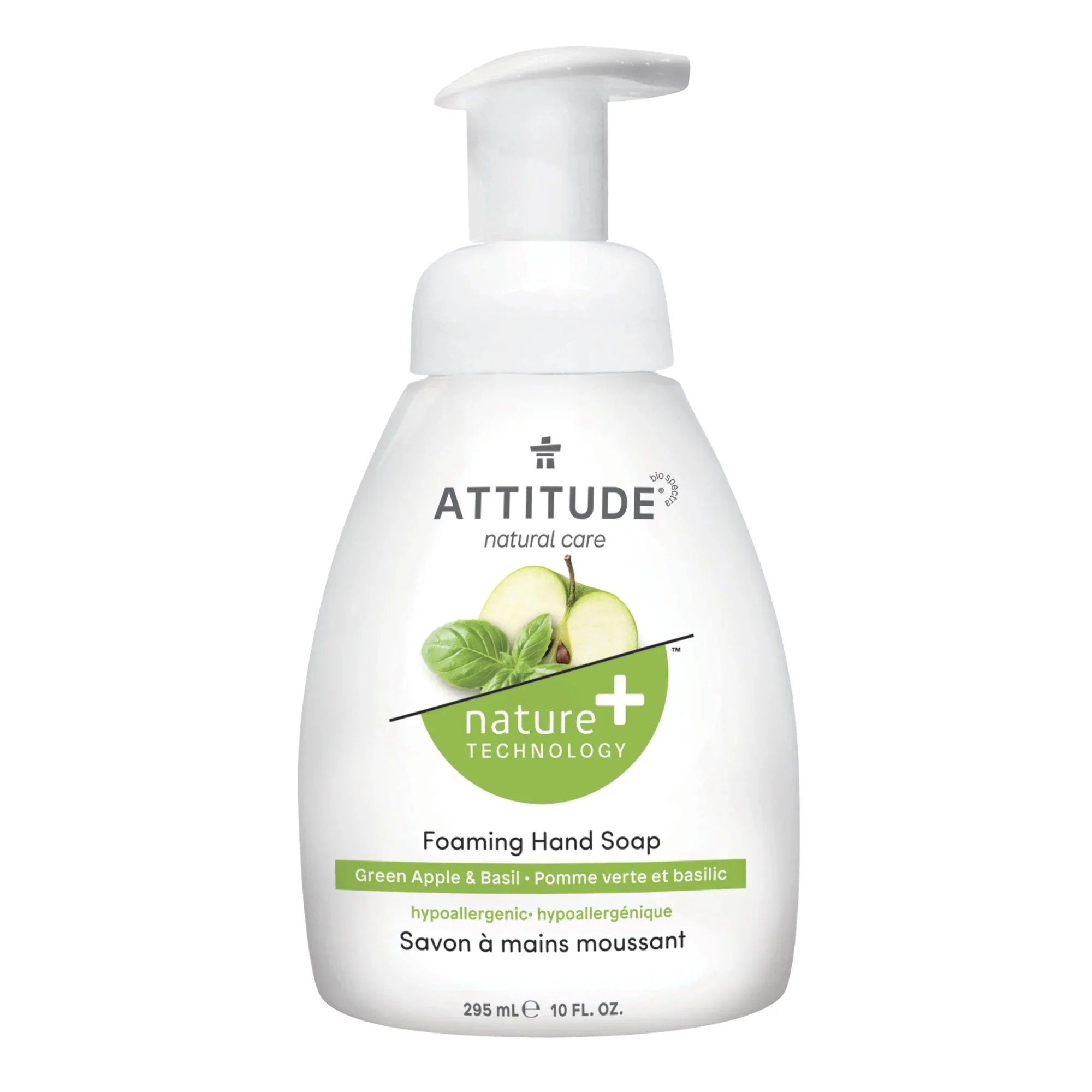 Attitude Foaming Hand Soap Green Apple and Basil, 295mL - Image 2