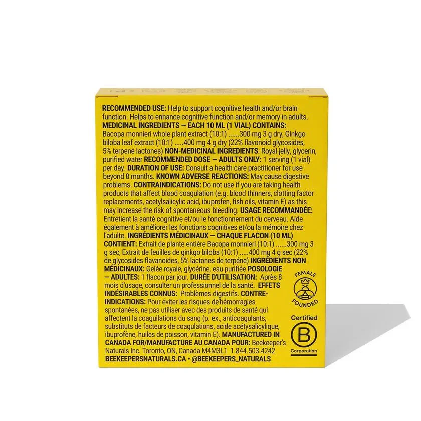 Beekeeper's Naturals Brain Fuel 3x10mL Vials - Image 2