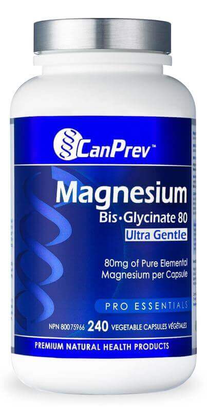 CanPrev Magnesium Bis-Glycinate 80 Ultra Gentle 240 Capsules