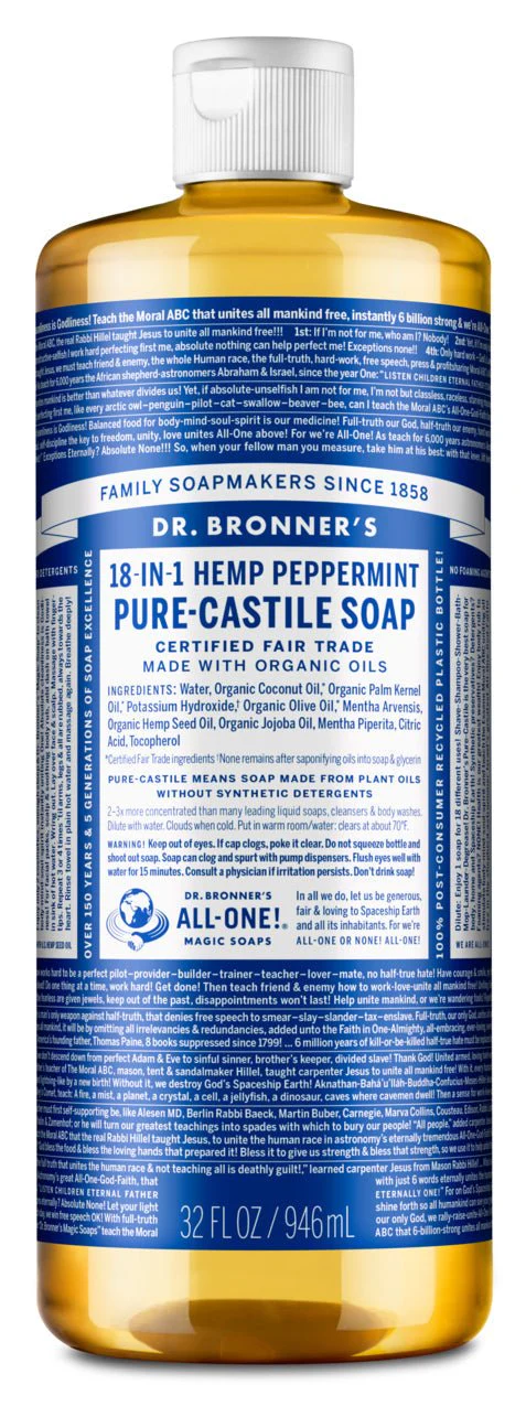 Dr. Bronner's 18-IN-1 Peppermint- Pure-Castille Soap - Image 3