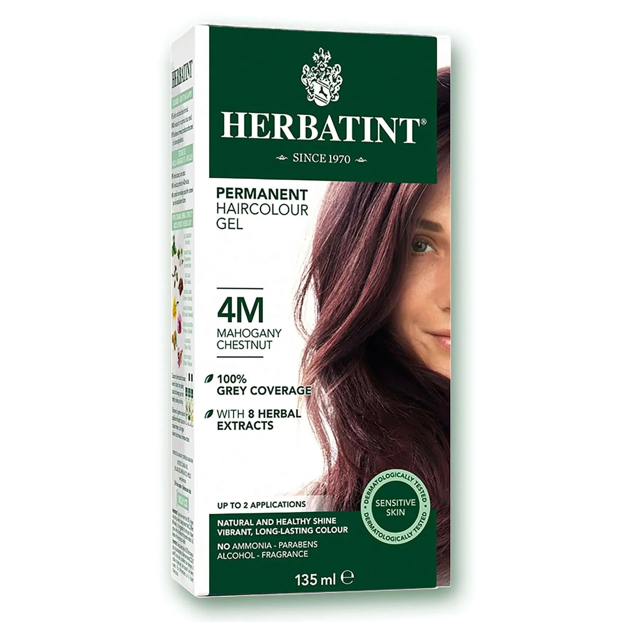 Herbatint 4M Mahogany Chestnut Permanent Haircolour Gel 135mL