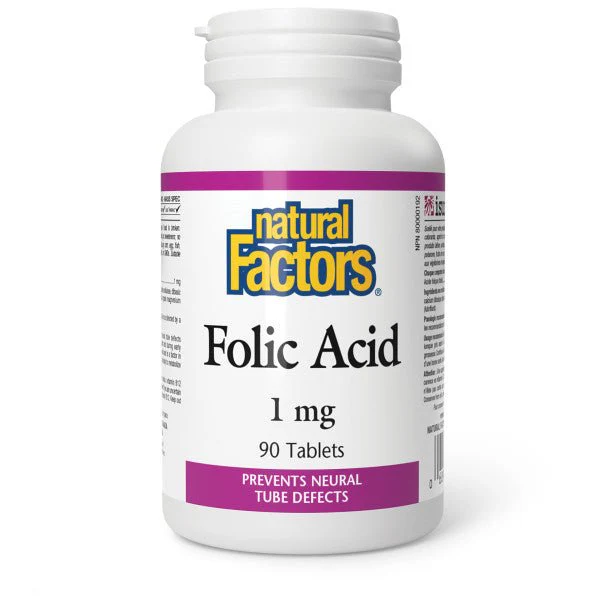 Natural Factors Folic Acid 1mg 90 Tablets