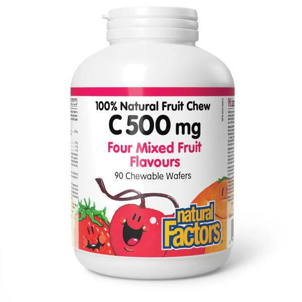 Natural Factors Vitamin C 500mg 90 Chewable Wafers