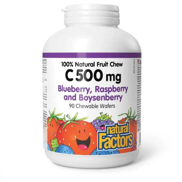 Natural Factors Vitamin C 500mg 90 Chewable Wafers - Image 5