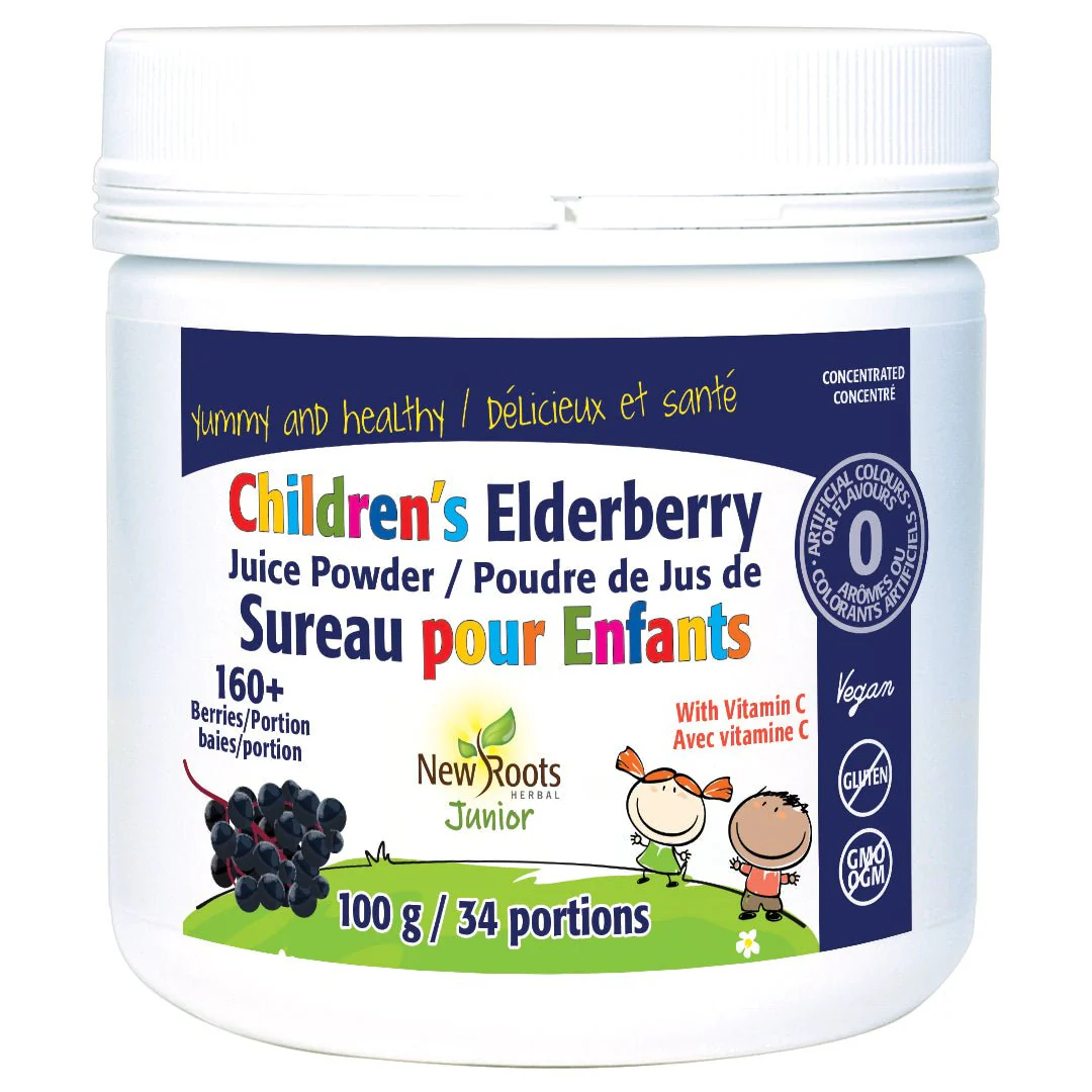 New Roots Children’s Elderberry Juice Powder 100 Grams
