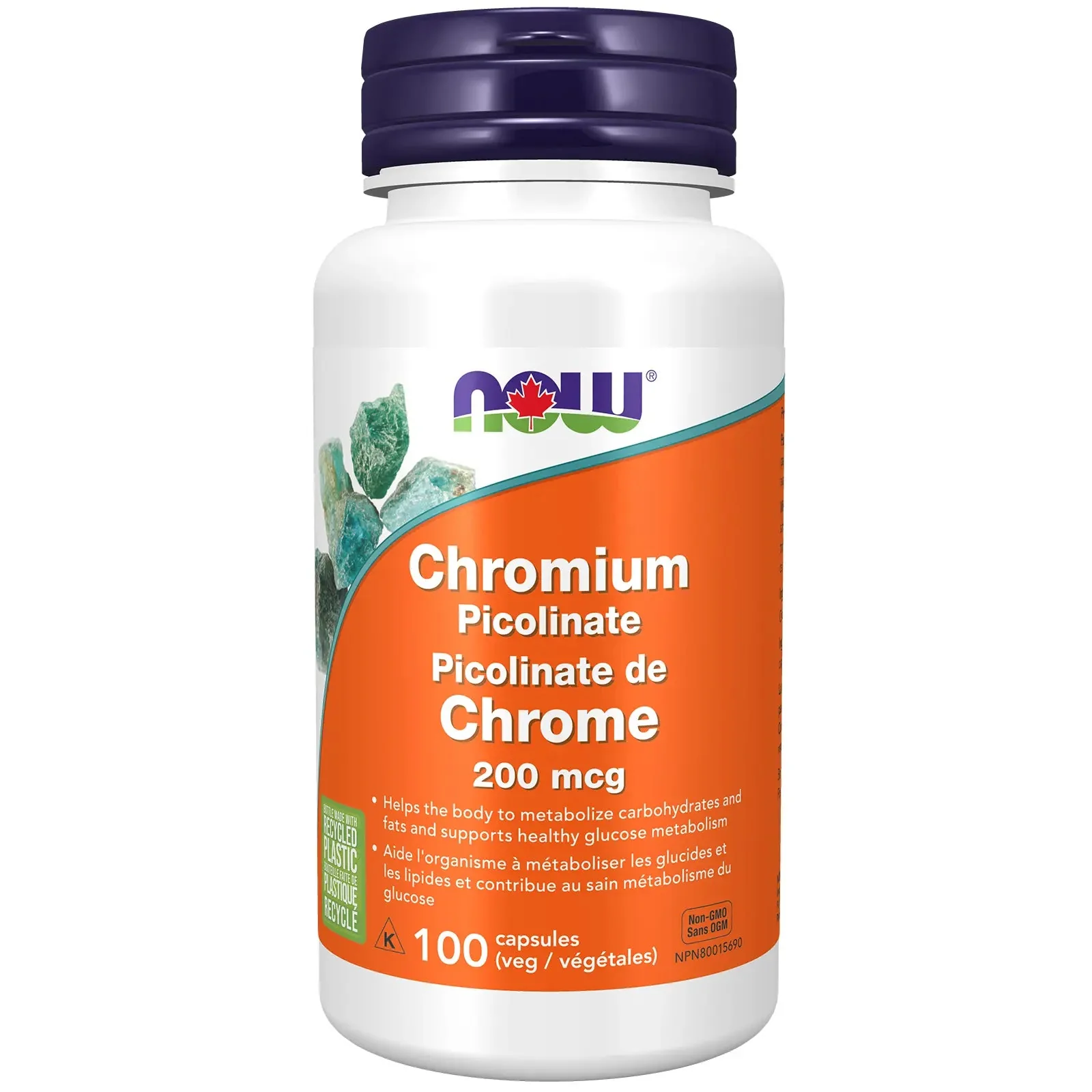 Now Chromium Picolinate 200mcg 100 Veg Capsules