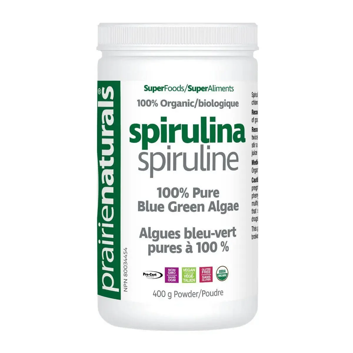 Prairie Naturals Organic Spirulina - Image 3